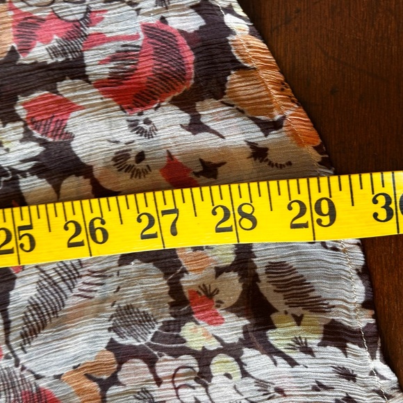 Polo by Ralph Lauren Pink and Orange Tie Front sheer Blouse NWT size 12 - Picture 15 of 15